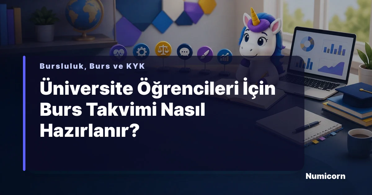 Üniversite öğrencileri için burs takvimi hazırlama rehberi görseli