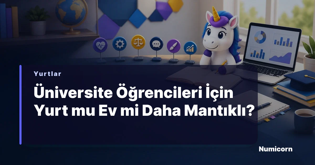 Üniversite öğrencileri için yurt, ev ve apart karşılaştırması