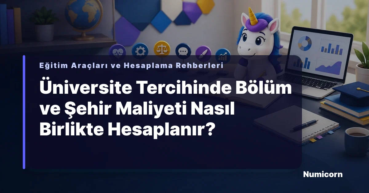 Üniversite tercihinde bölüm ve şehir maliyetini hesaplama rehberi görseli