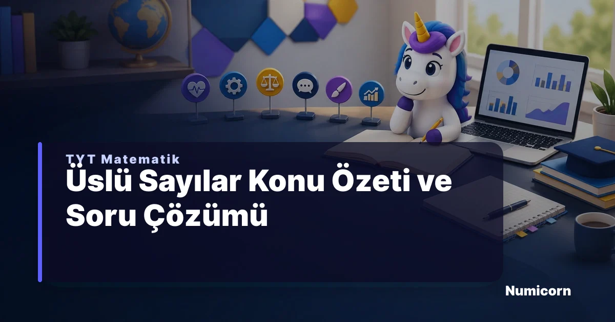 Üslü Sayılar konu özeti ve soru çözümü çalışma rehberi