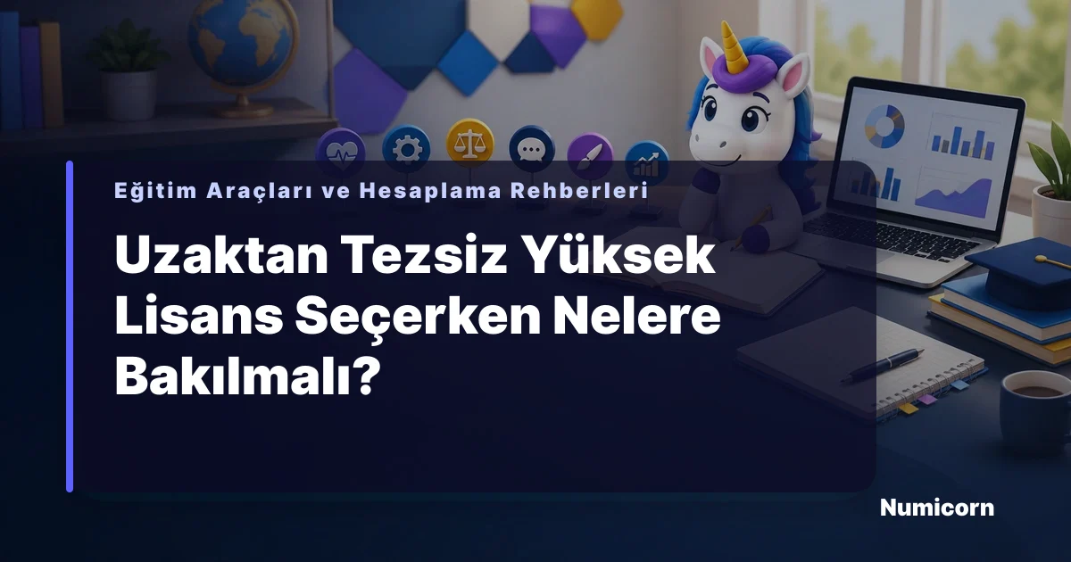 Uzaktan tezsiz yüksek lisans seçme rehberi görseli