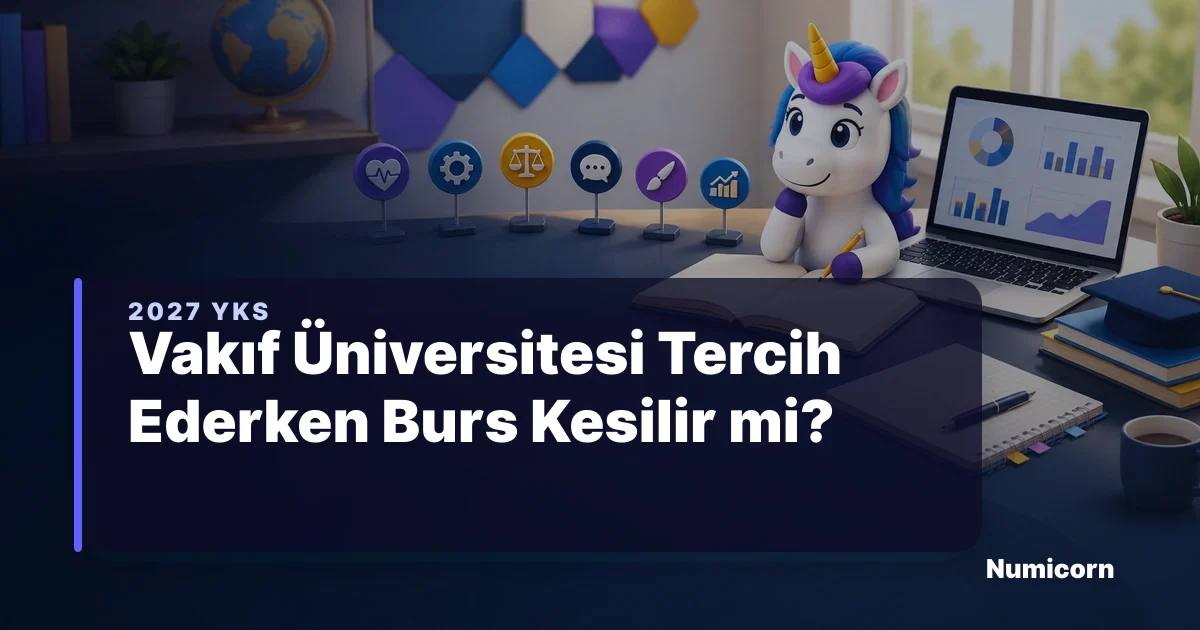 Vakıf üniversitesi tercih ederken burs kesilir mi 2027 YKS rehberi