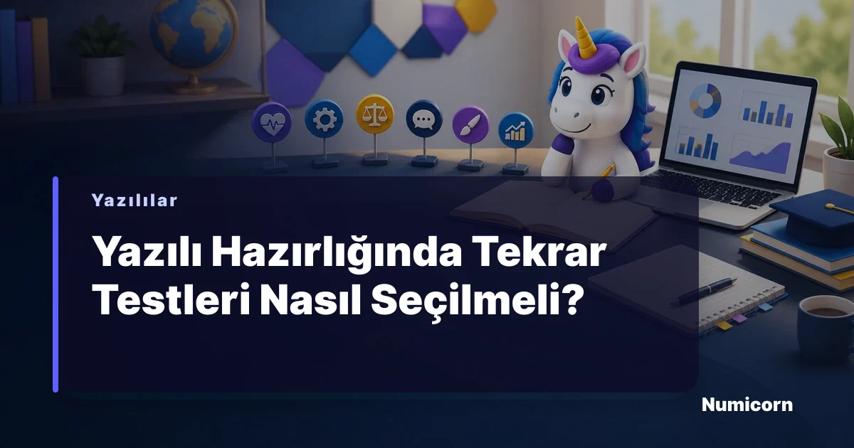 Öğrenci sınavlara hazırlanırken tekrar testleri çözüyor