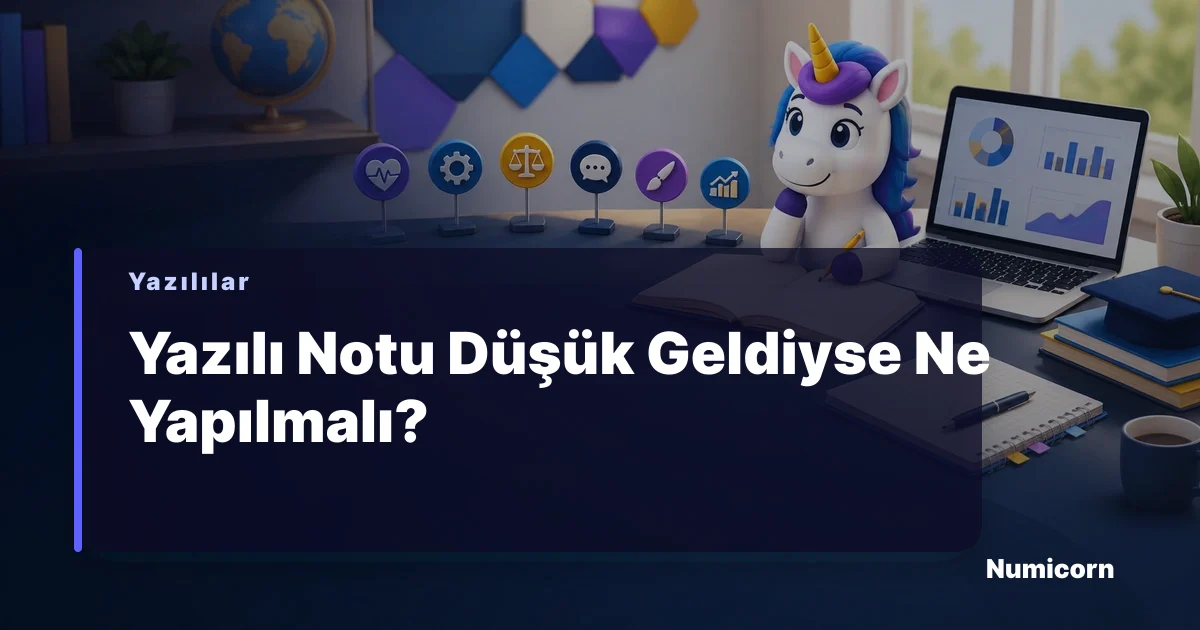 Öğrenci yazılı kağıdına bakarken düşünüyor