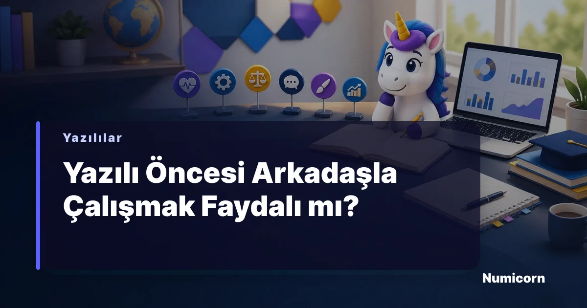 Yazılı sınav öncesi arkadaşlarıyla ders çalışan öğrenciler