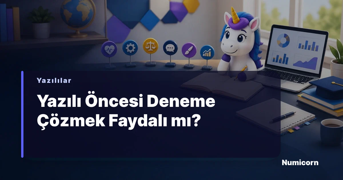 Öğrenci deneme sınavı çözerken
