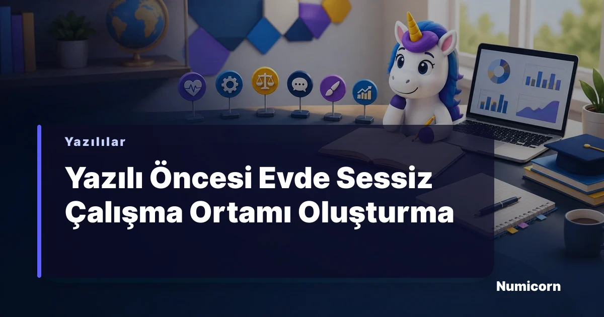 Yazılılara hazırlanan öğrencinin sessiz çalışma ortamı