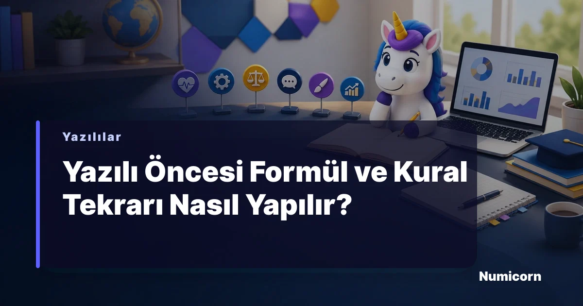 Öğrenci ders çalışırken defterine formül yazıyor