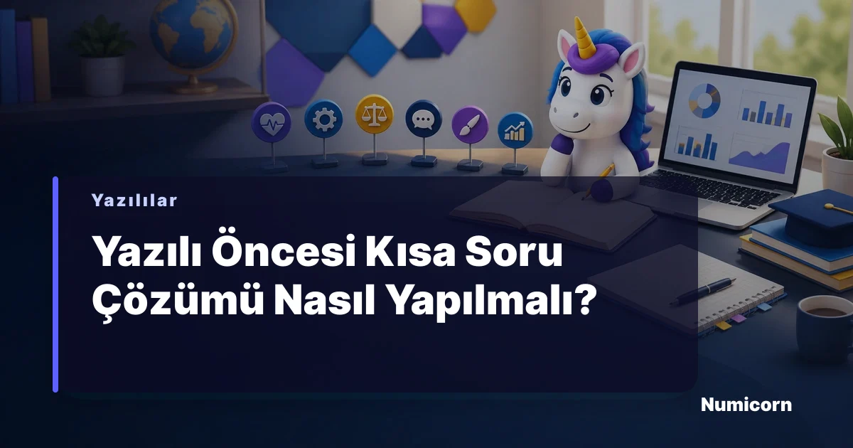 Öğrencinin masasında ders çalışırken soru çözdüğü bir görsel.