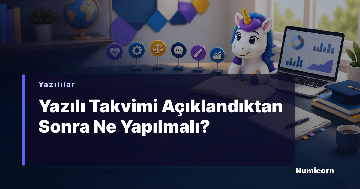Yazılı takvimi açıklanmış, öğrenci ders çalışıyor