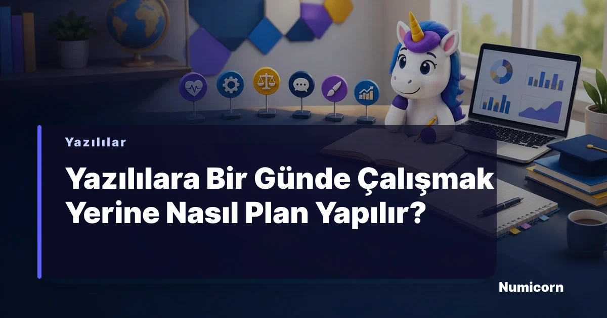 Yazılılara hazırlanan öğrenci masası