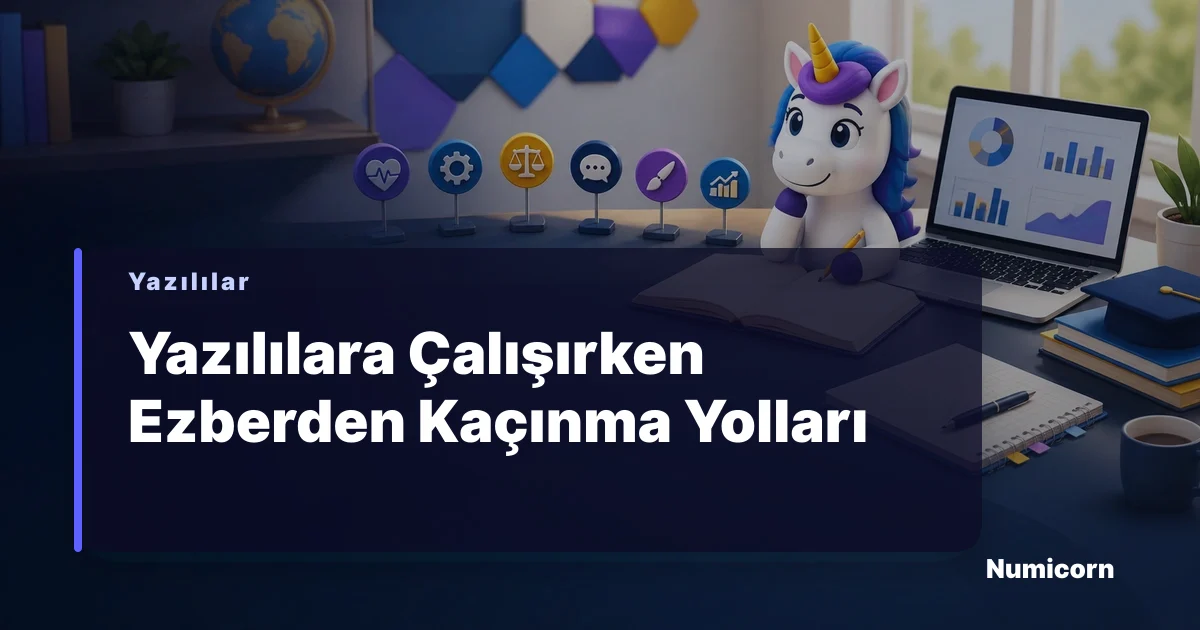 Yazılılara hazırlanan bir öğrenci kitaplara bakarken