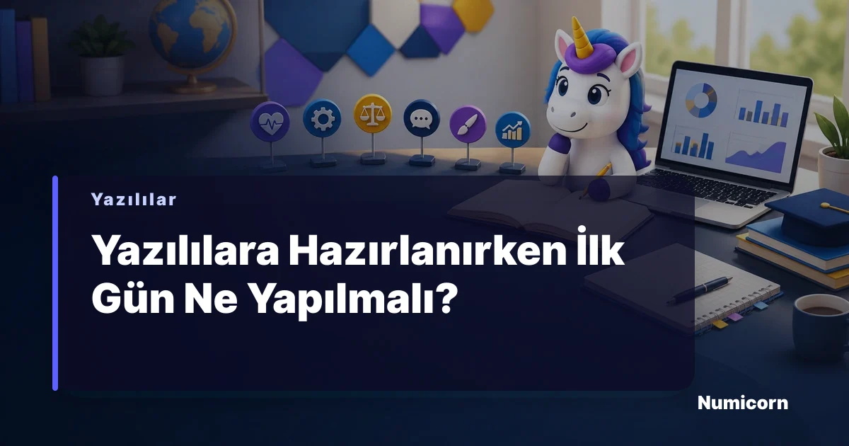 Öğrenci yazılılara hazırlanırken ders çalışıyor
