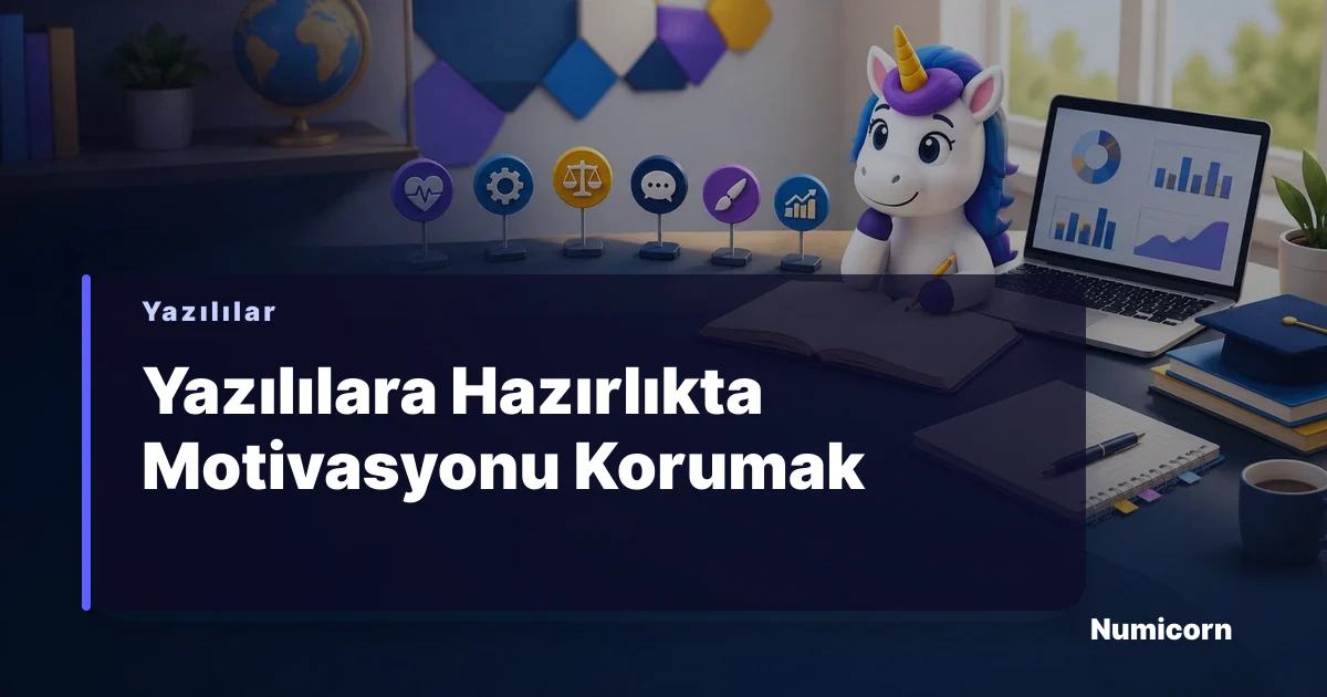 Öğrenci ders çalışırken motive olmuş şekilde kitaplara bakıyor.