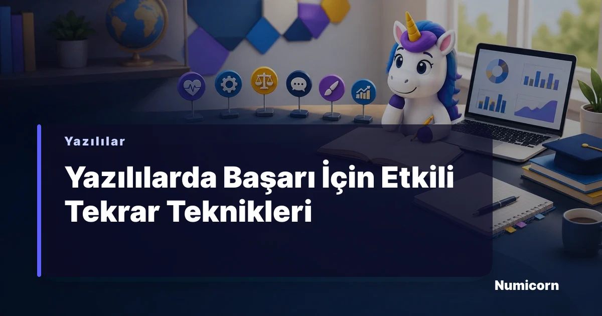 Öğrenci ders çalışırken tekrar yapıyor