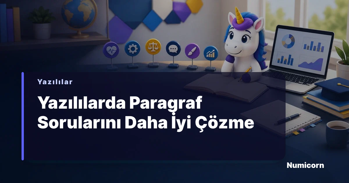 Yazılıda paragraf sorusu çözen öğrenci