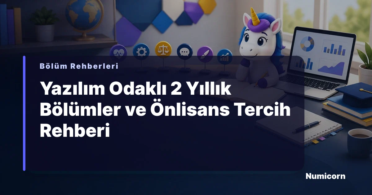 Yazılım odaklı 2 yıllık bölümler tercih rehberi