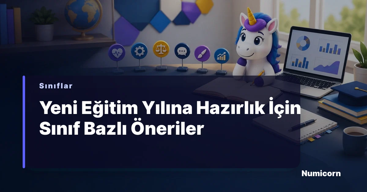 Öğrencilerin yeni eğitim yılına hazırlandığı bir sınıf ortamı.