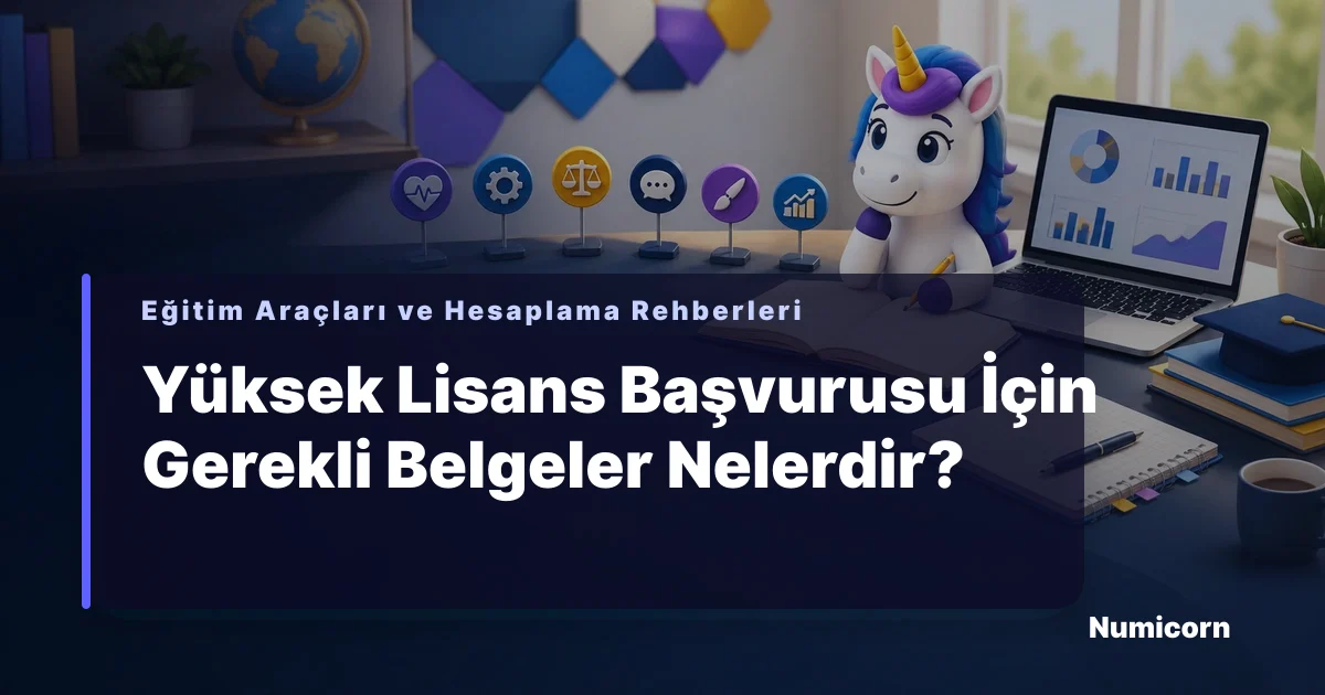 Yüksek lisans başvurusu için belge hazırlama rehberini anlatan görsel