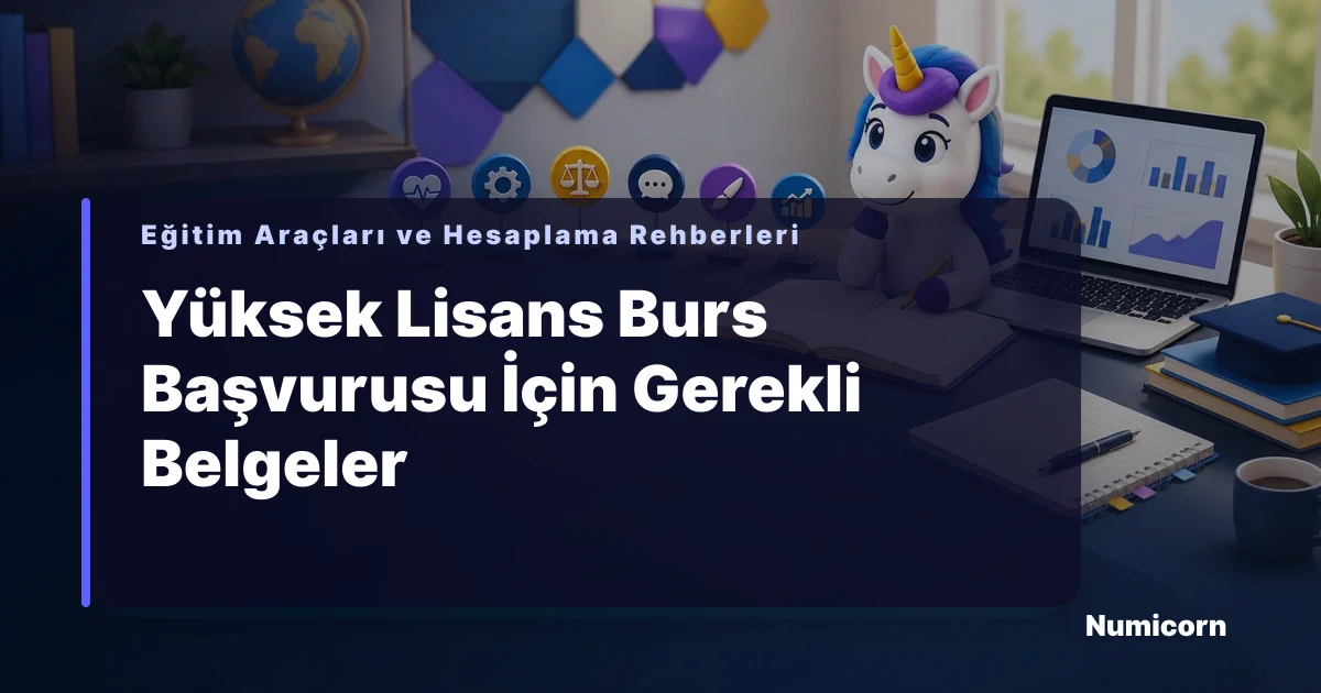 Yüksek lisans burs başvurusu belgeleri rehberi görseli