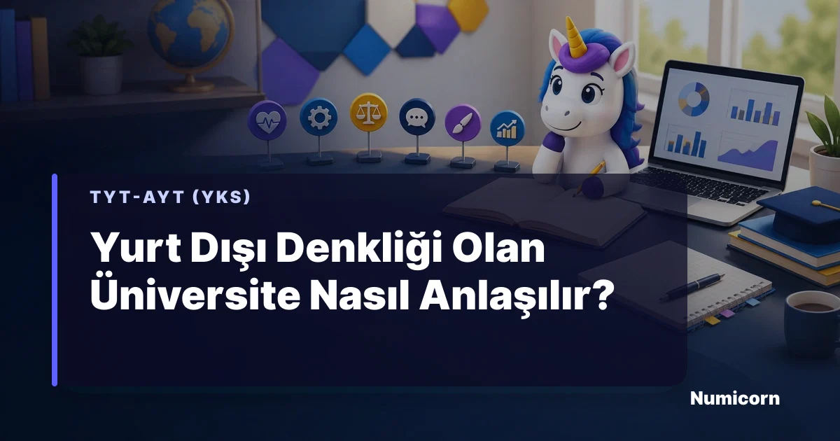 Yurt dışı denkliği olan üniversite nasıl anlaşılır 2027 YKS rehberi