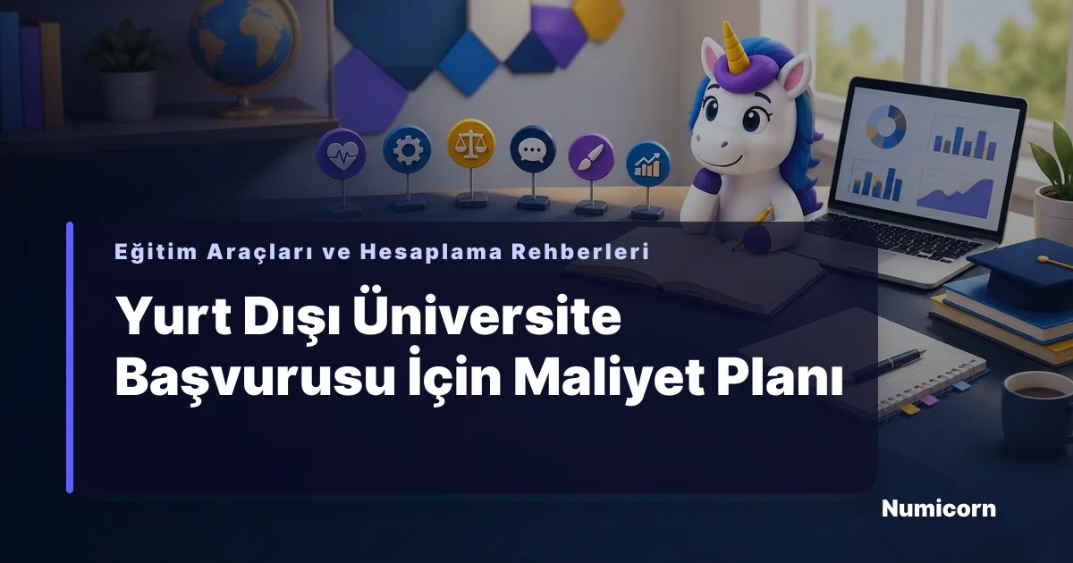 Yurt dışı üniversite başvurusu için maliyet planı rehberi görseli