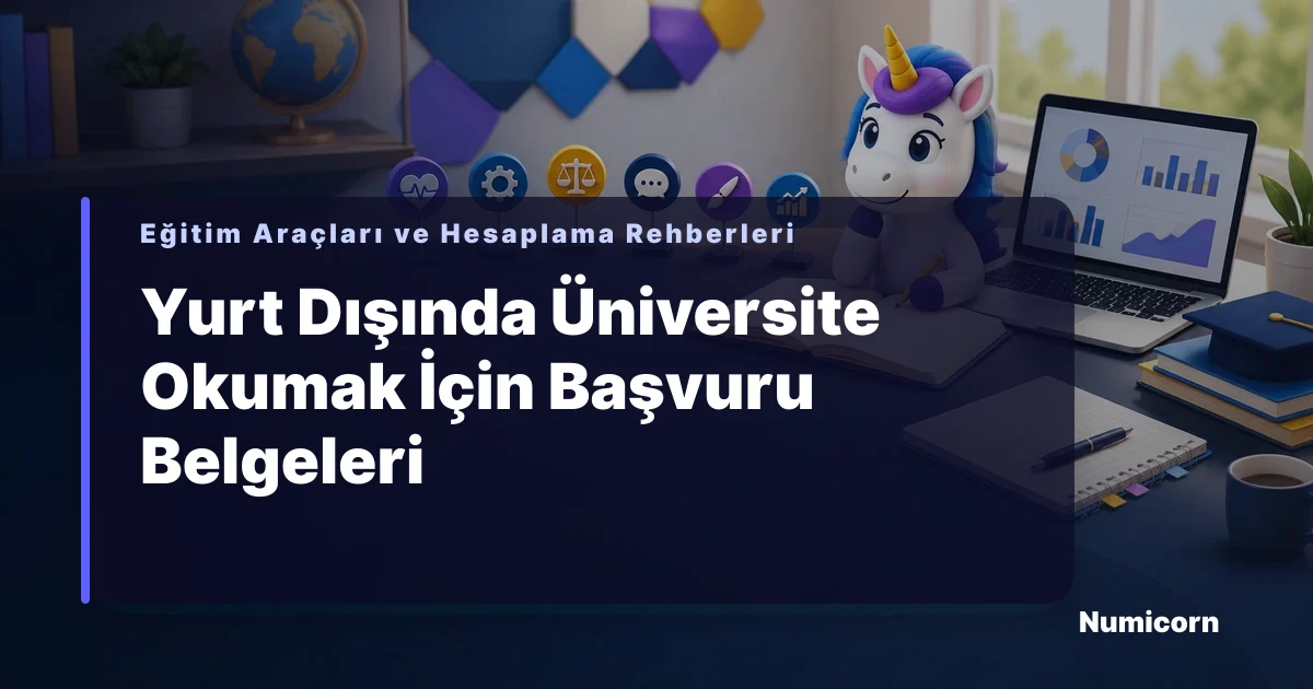 Yurt dışında üniversite başvuru belgeleri rehberi görseli