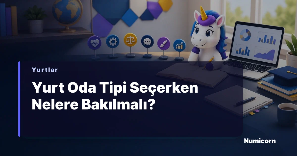 Yurt oda tipi seçerken dikkat edilecekler için Numicorn rehber görseli