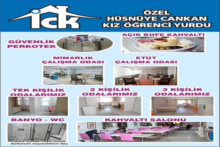 İCK Hüsnüye Cankan Kız Öğrenci Yurdu yurt görseli