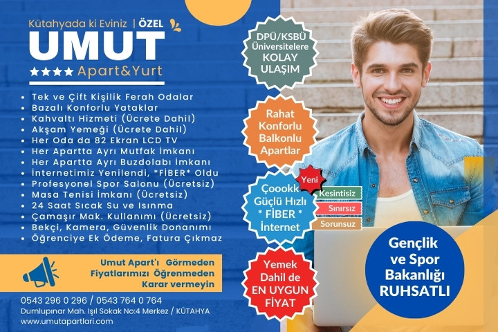 Kütahya Umut Erkek Apart Yurdu yurt görseli