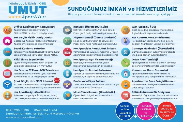 Kütahya Umut Erkek Apart Yurdu yurt görseli