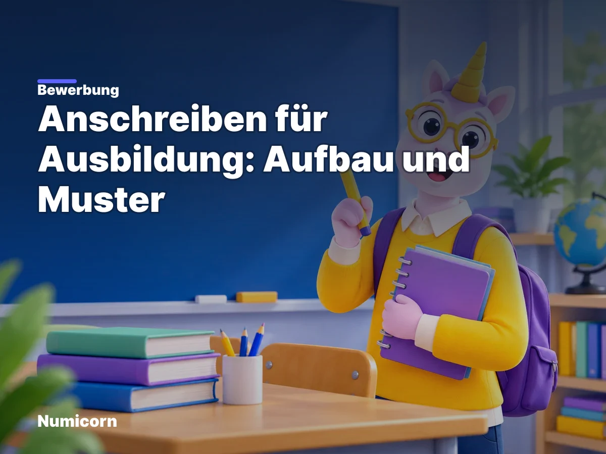 Anschreiben für Ausbildung: Aufbau und Muster