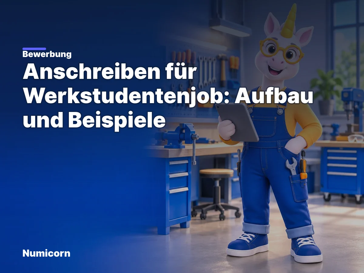 Anschreiben für Werkstudentenjob: Aufbau und Beispiele