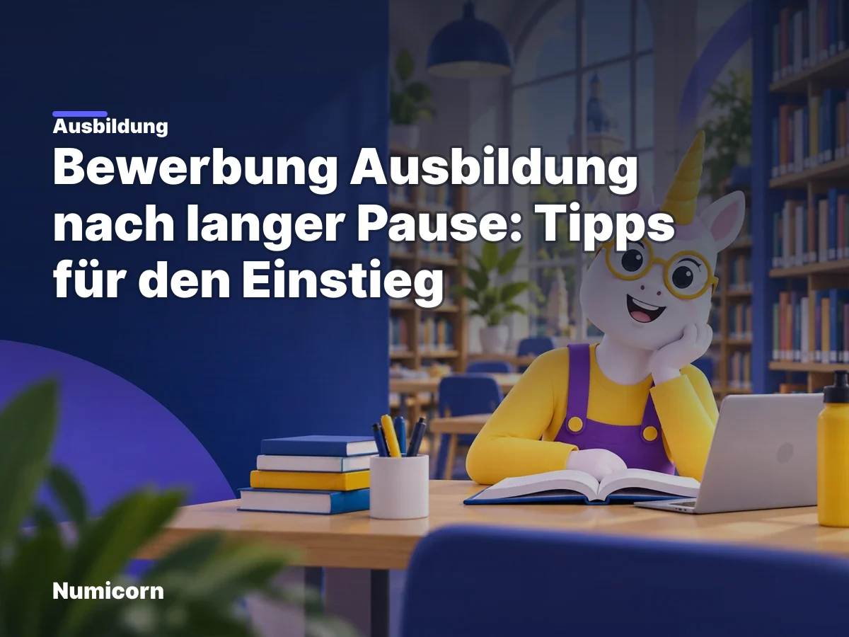 Bewerbung Ausbildung nach langer Pause: Tipps für den Einstieg