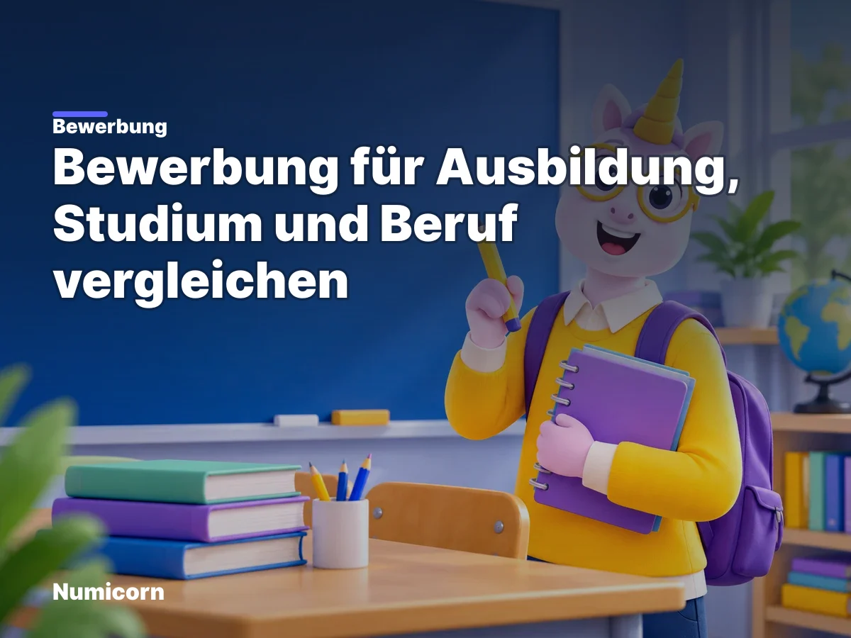 Bewerbung für Ausbildung, Studium und Beruf vergleichen