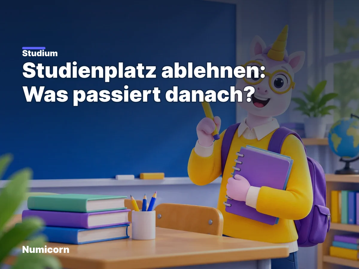 Studienplatz ablehnen: Was passiert danach?
