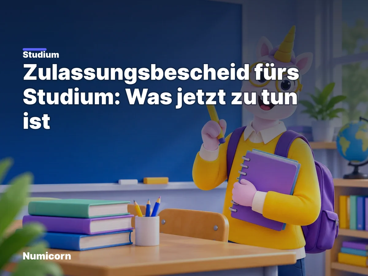 Zulassungsbescheid fürs Studium: Was jetzt zu tun ist